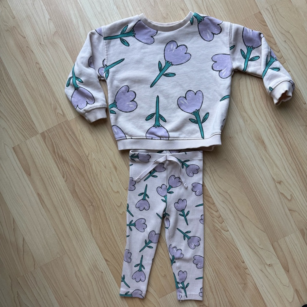 Zara Kids Spring Tulip Set - Purple and Green